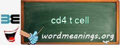 WordMeaning blackboard for cd4 t cell